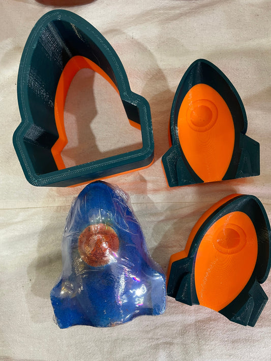 ROCKET SHIP bath bomb mould/mold for DIY bathbombs homemade