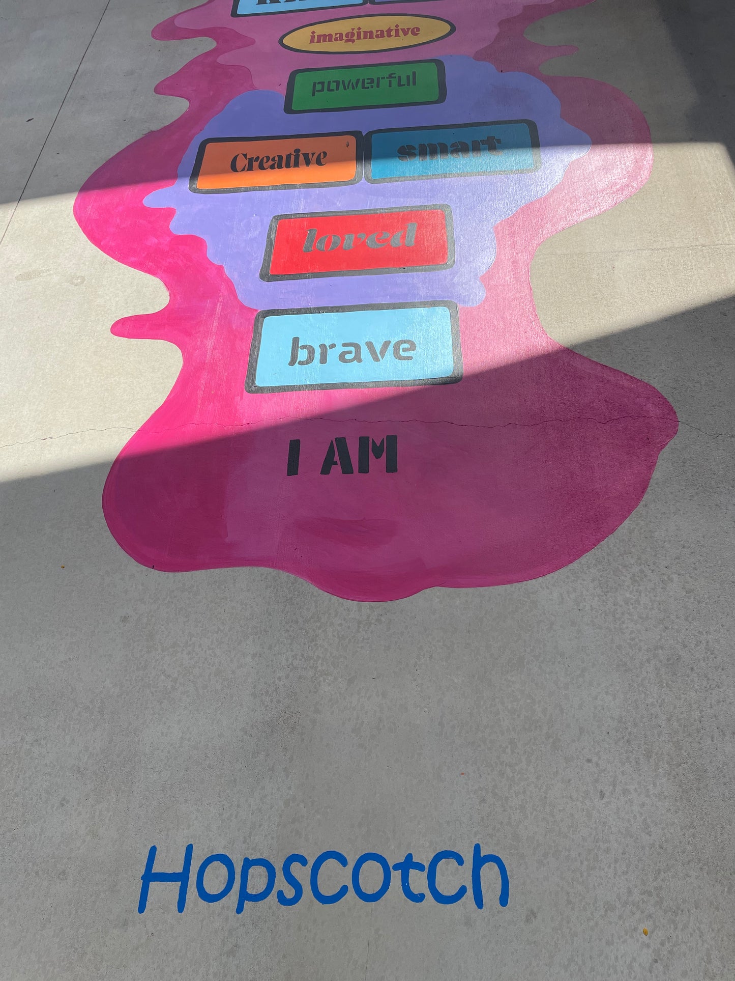 Positive Hopscotch - Outdoor paint installation