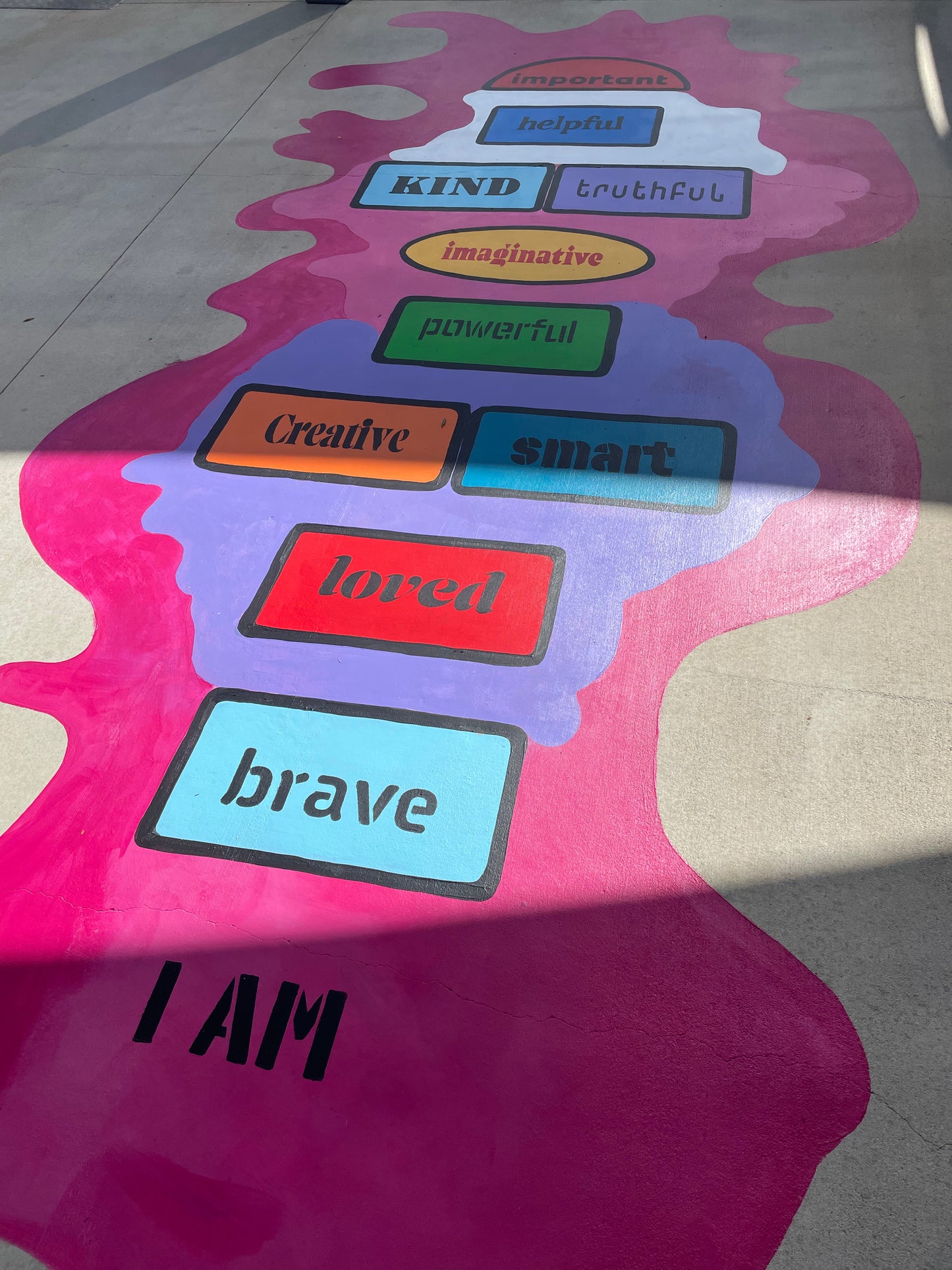 Positive Hopscotch - Outdoor paint installation