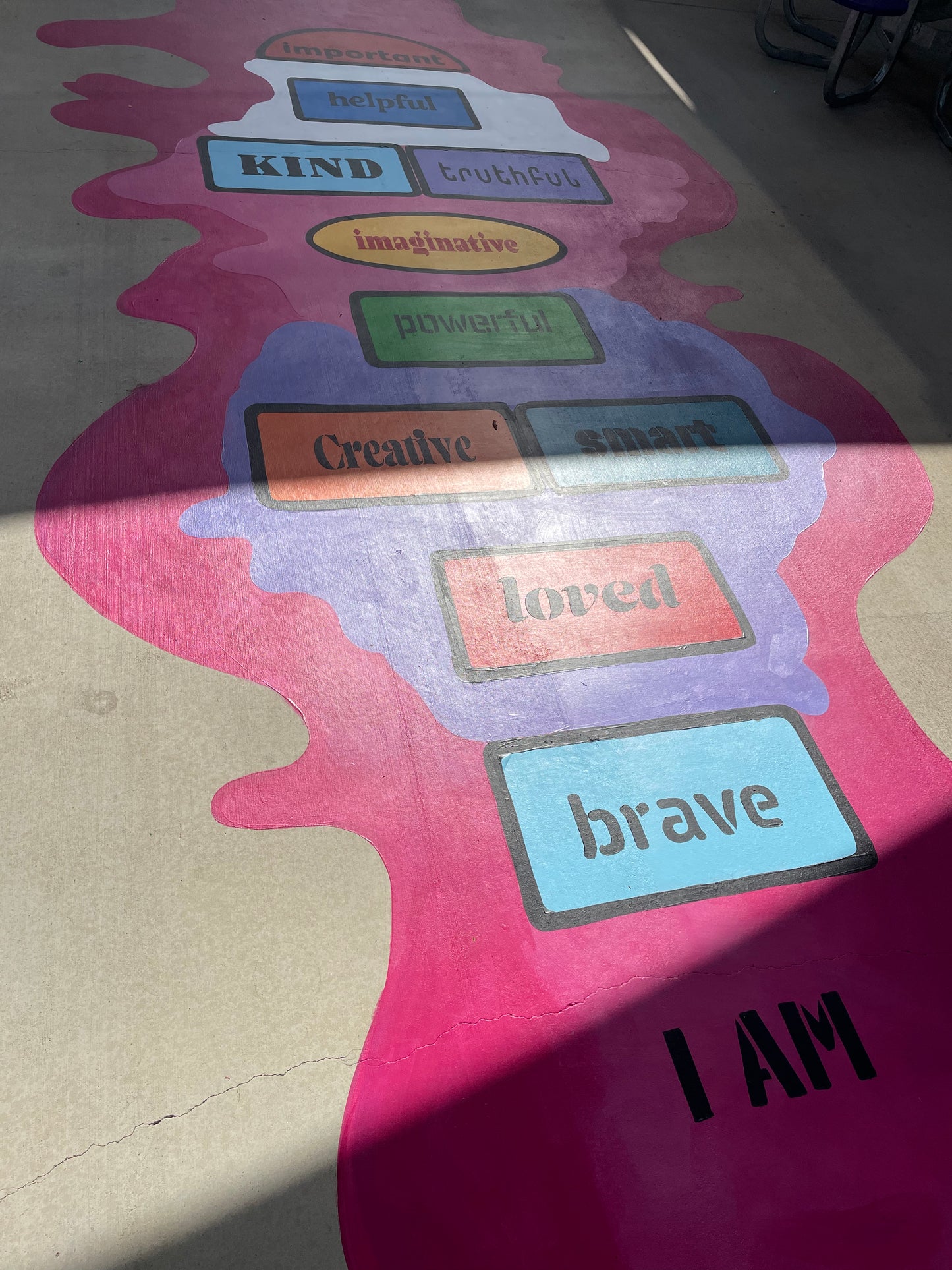 Positive Hopscotch - Outdoor paint installation