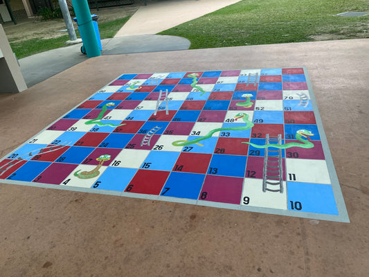 Snakes and Ladders - Outdoor paint installation