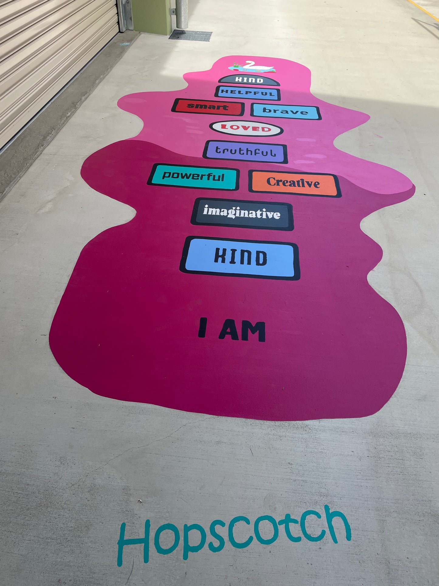 Positive Hopscotch - Outdoor paint installation