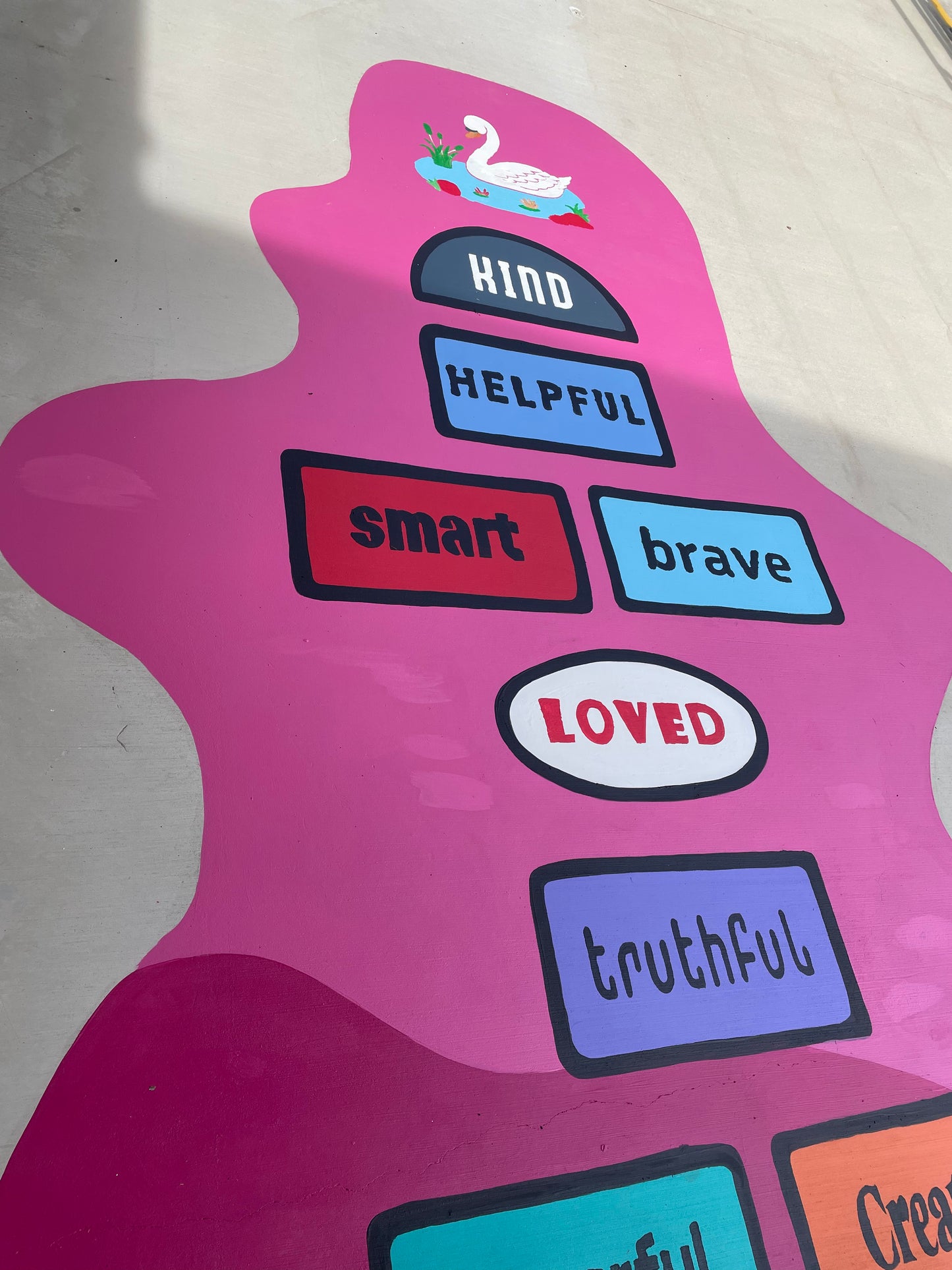 Positive Hopscotch - Outdoor paint installation