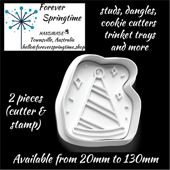 Party Hat Cookie Cutter and Embosser Stamp: Art, Baking, Craft