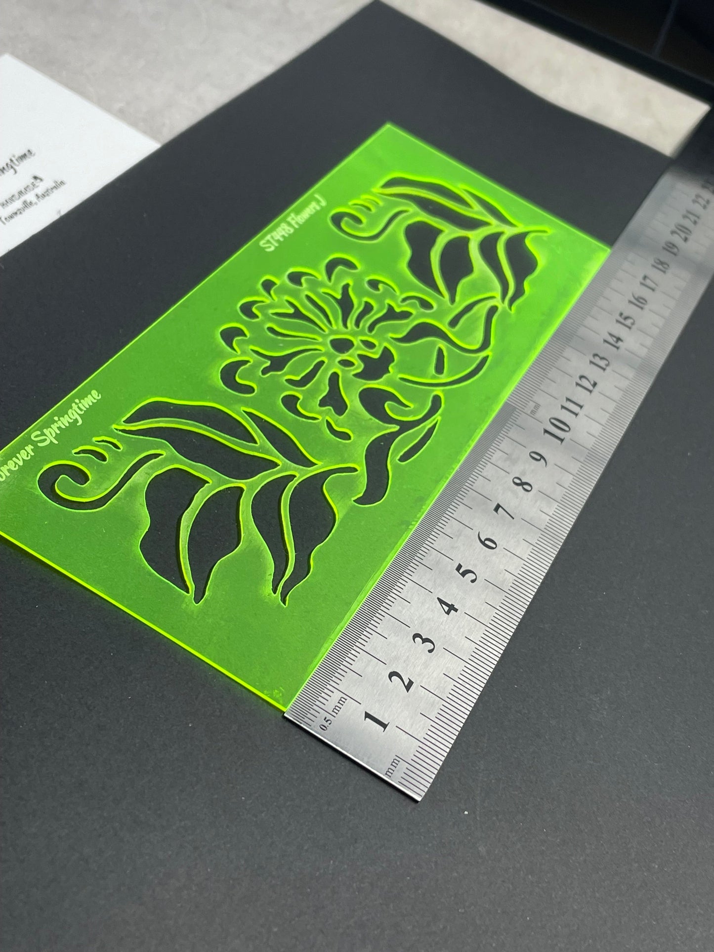 FLOWERS 'J' Stencil | Australian made