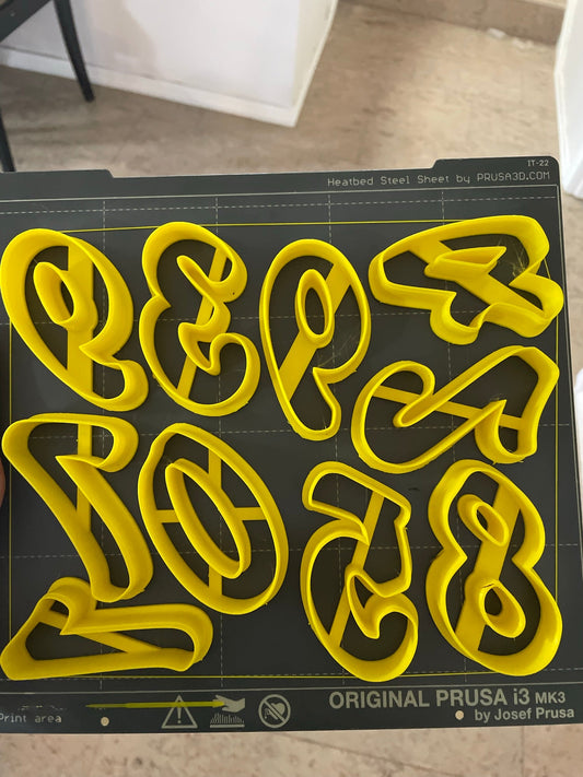 NUMBERS 0 1 2 3 4 5 6 7 8 9 Font D Cookie Cutter for Fondant / Polymer Clay / Clay / Plasticine