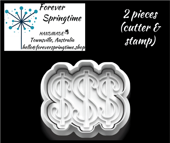 Money $$ Cutter and Embosser Stamp: Art, Baking, Craft