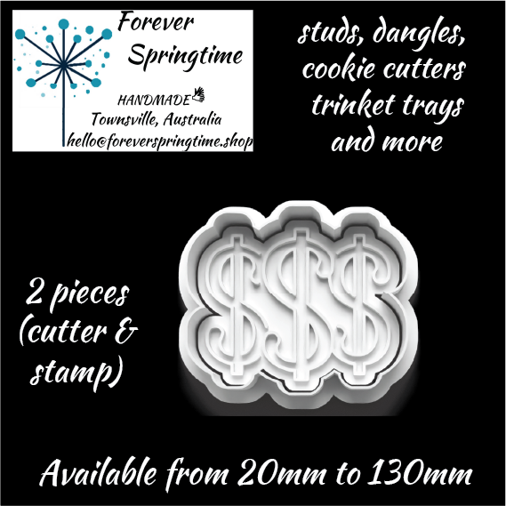 Money $$ Cutter and Embosser Stamp: Art, Baking, Craft