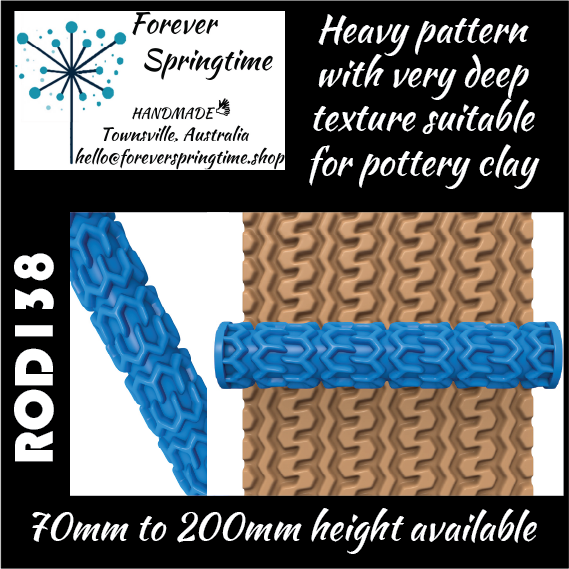 Textured roller ROD138: Art, Baking, Craft
