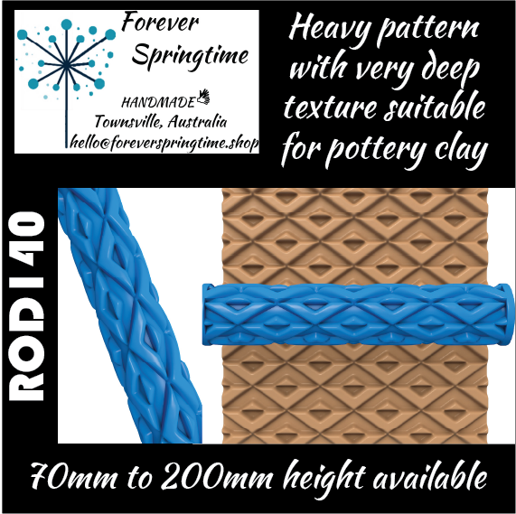 Textured roller ROD140: Art, Baking, Craft