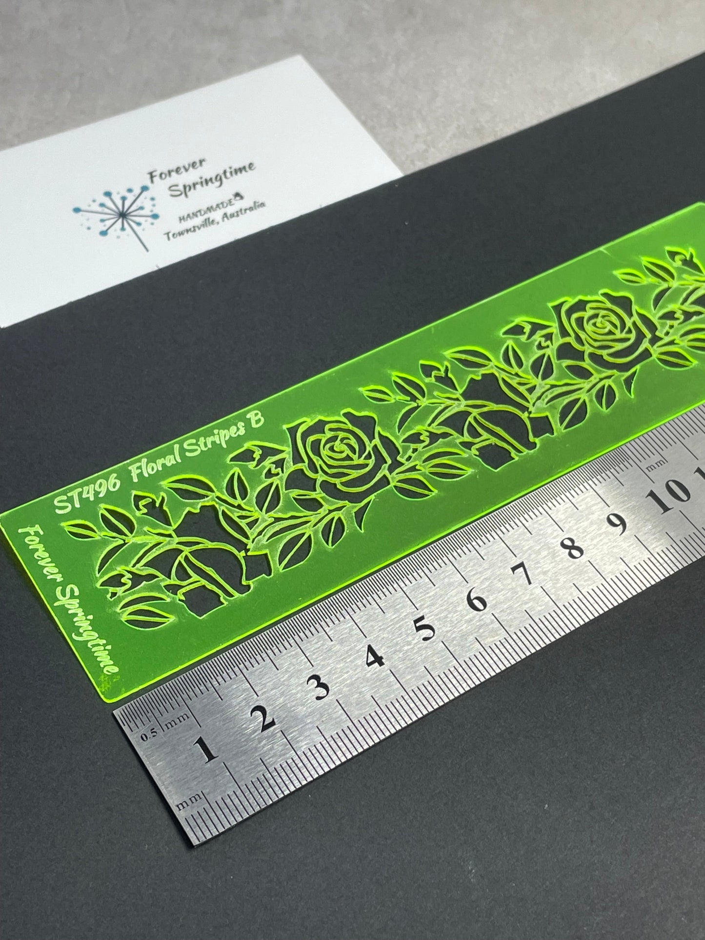 FLORAL STRIPES 'B' Stencil | Australian home made