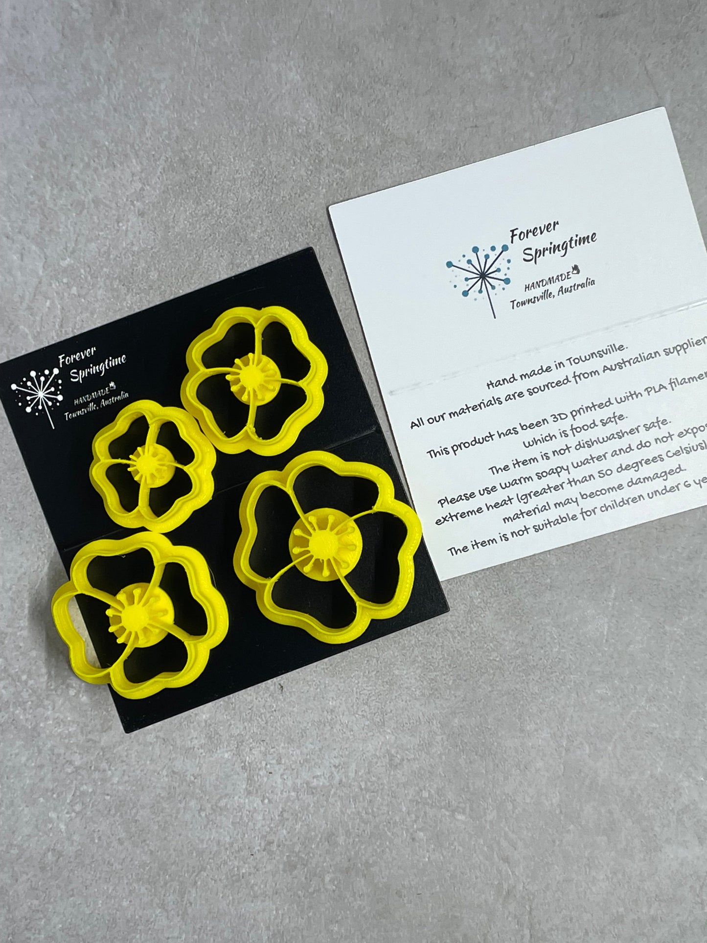 POPPY FLOWER Australian Cutters (set of 4): Art, Baking, Craft