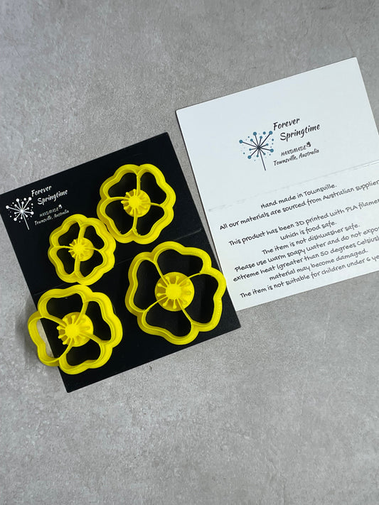 POPPY FLOWER Australian Cutters (set of 4): Art, Baking, Craft