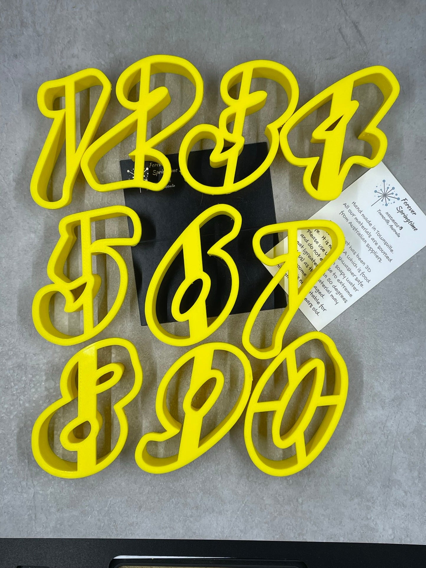 NUMBERS 0 1 2 3 4 5 6 7 8 9 Font D Cookie Cutter for Fondant / Polymer Clay / Clay / Plasticine