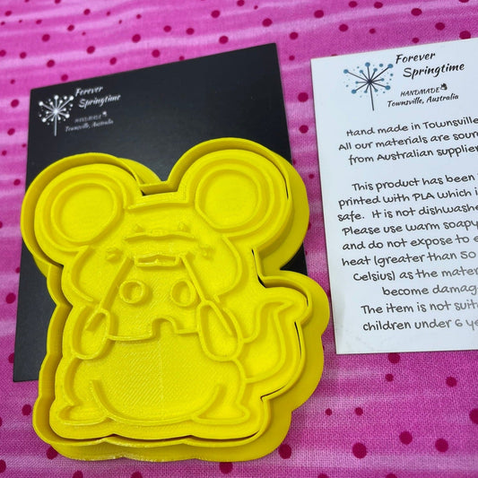 Who stole my cheese, Cutter and Embosser Stamp: Art, Baking, Craft