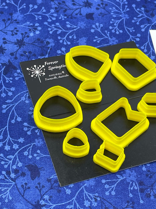 SHAPES B Cutters (8 cutters): Art, Baking, Craft