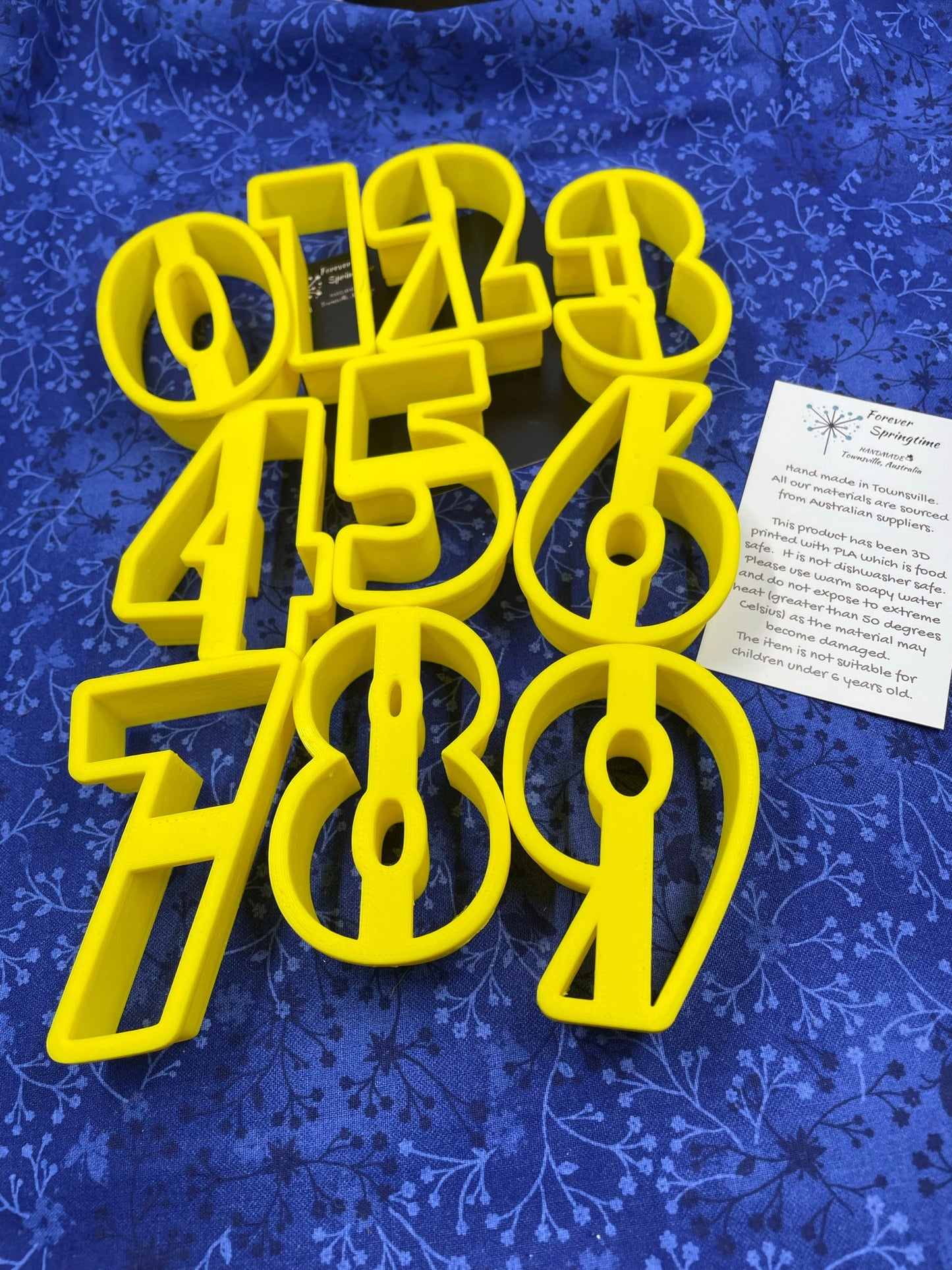 NUMBERS 0 1 2 3 4 5 6 7 8 9 Font B Cookie Cutter: Art, Baking, Craft