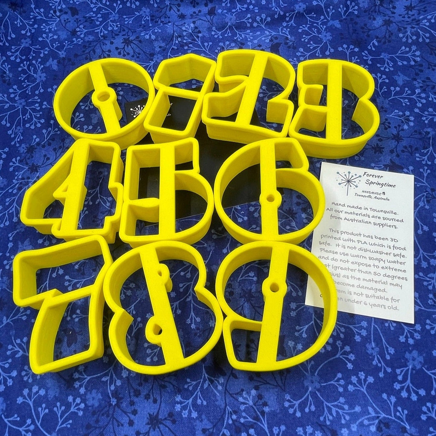 NUMBERS 0 1 2 3 4 5 6 7 8 9 Font A Cookie Cutter: Art, Baking, Craft