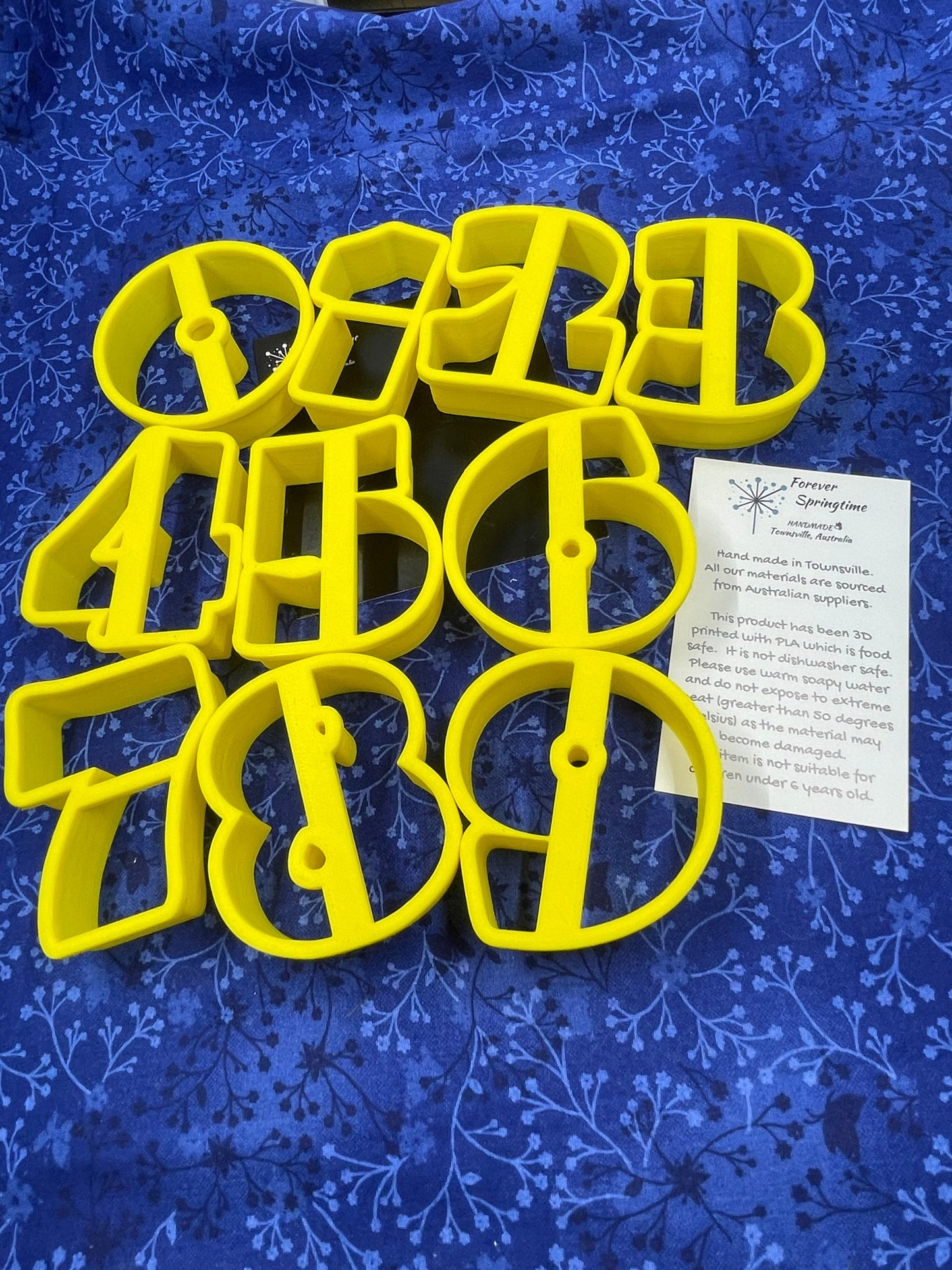 NUMBERS 0 1 2 3 4 5 6 7 8 9 Font A Cookie Cutter: Art, Baking, Craft