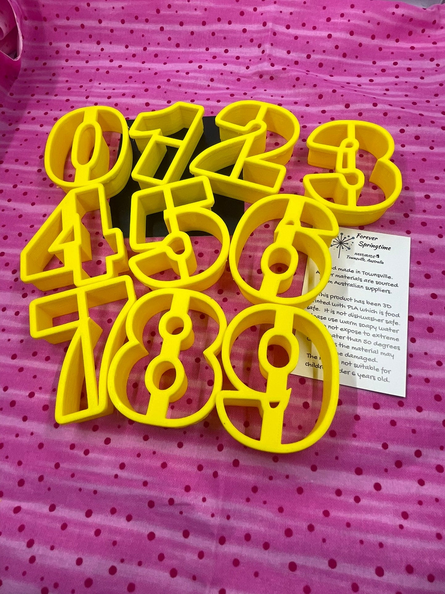 NUMBERS 0 1 2 3 4 5 6 7 8 9 Font C Cookie Cutter for Fondant / Polymer Clay / Clay / Plasticine