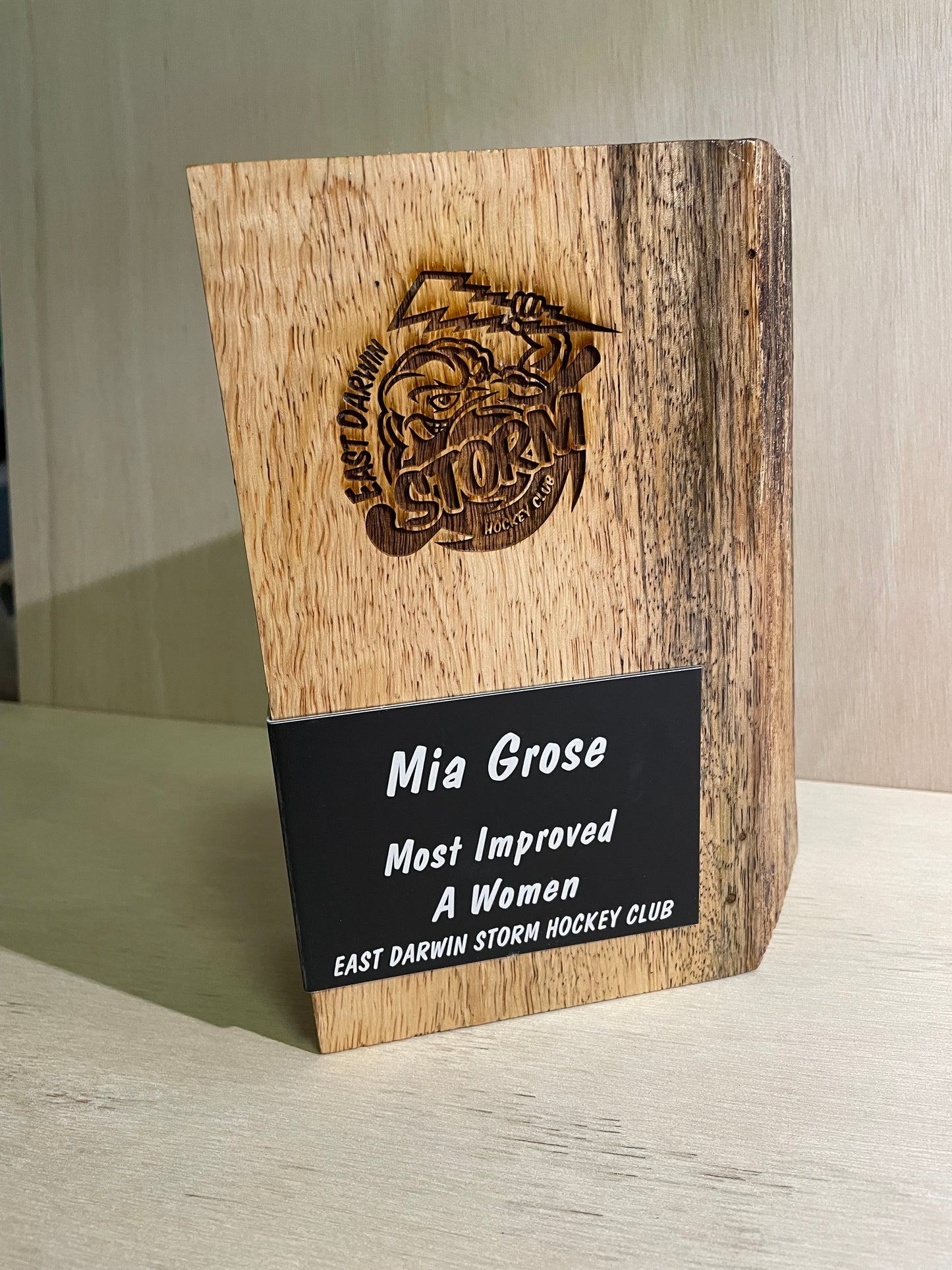 Custom Trophies - Timber and metal combination