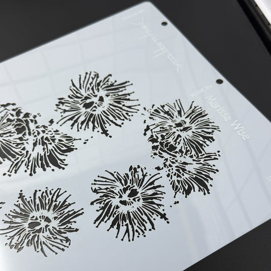 Wildflower Gum Blossom Stencil by De Gillett Cox (F-GUM-001)