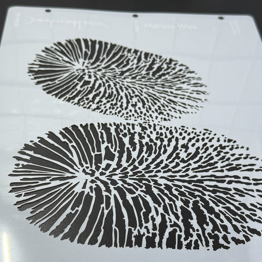 Two Banksia Flowers Stencil by De Gillett Cox (F-BAN-002)