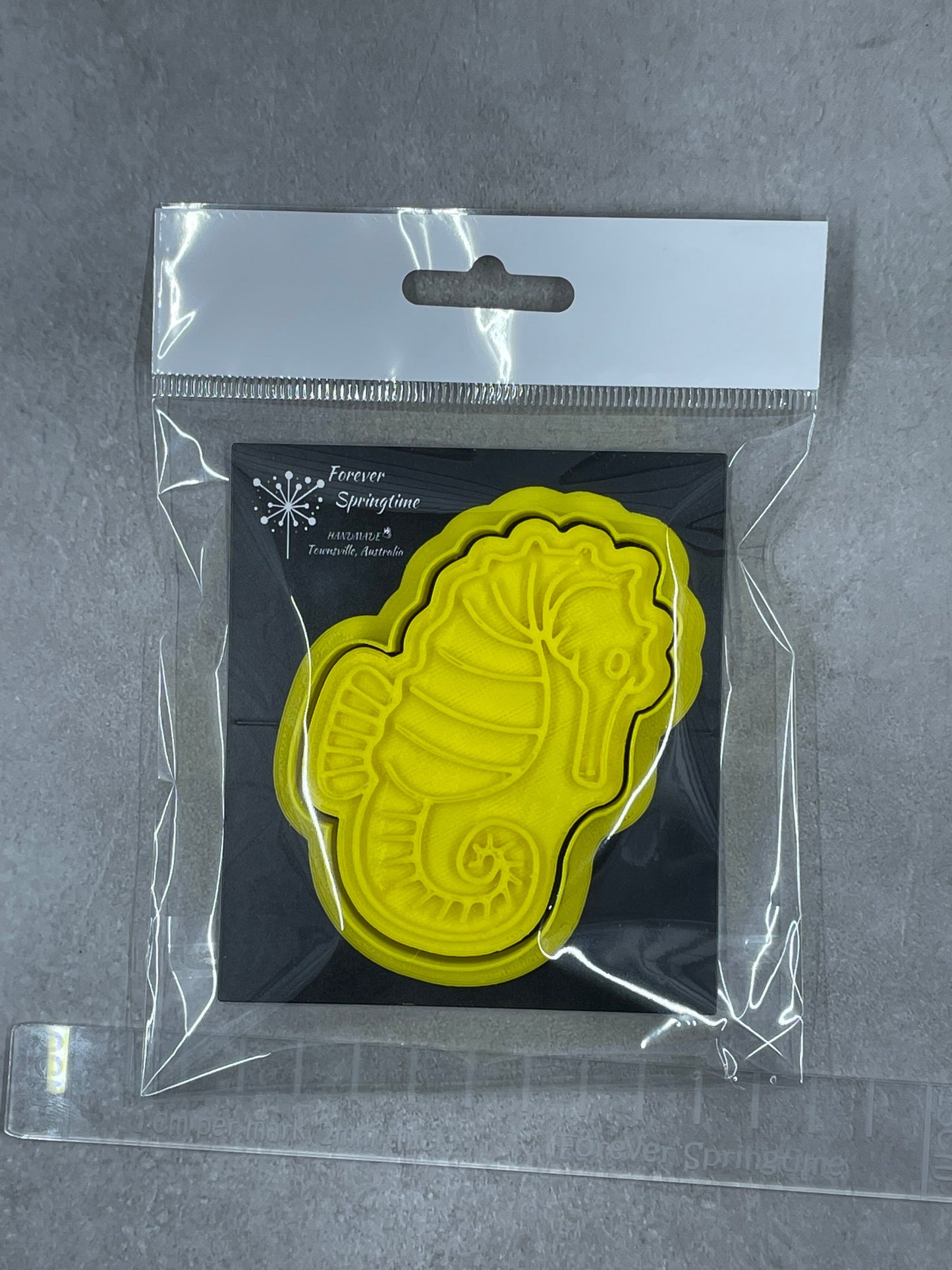 Ocean SEAHORSE Cookie Cutter and Embosser Stamp for Fondant / Polymer Clay / Clay / Plasticine