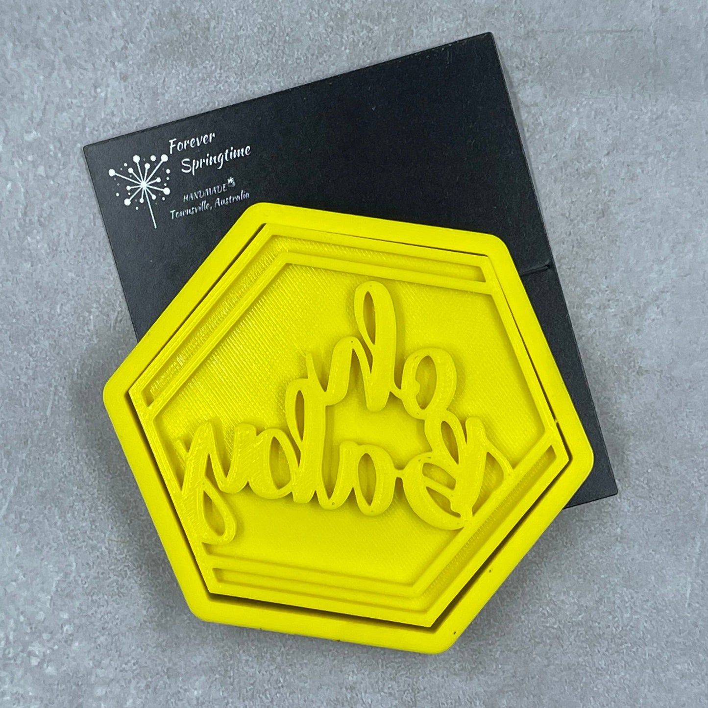 BABY OH BABY Cookie Cutter and Embosser Stamp for Fondant / Polymer Clay / Clay / Plasticine