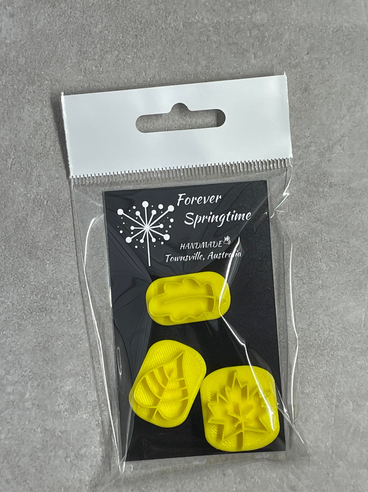 Flowers LEAVES 'B' Embossed - 3 Stamps for Fondant / Polymer Clay / Clay / Plasticine