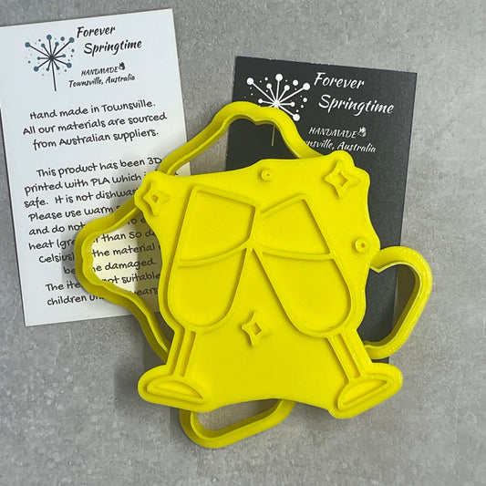 Wine Glasses Cutter and Embosser Stamp: Art, Baking, Craft