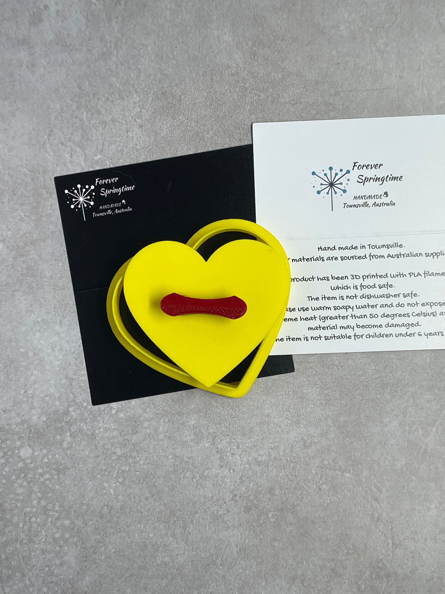 Love I LOVE YOU HEART Cookie Cutter and Embosser Stamp for Fondant / Polymer Clay / Clay / Plasticine