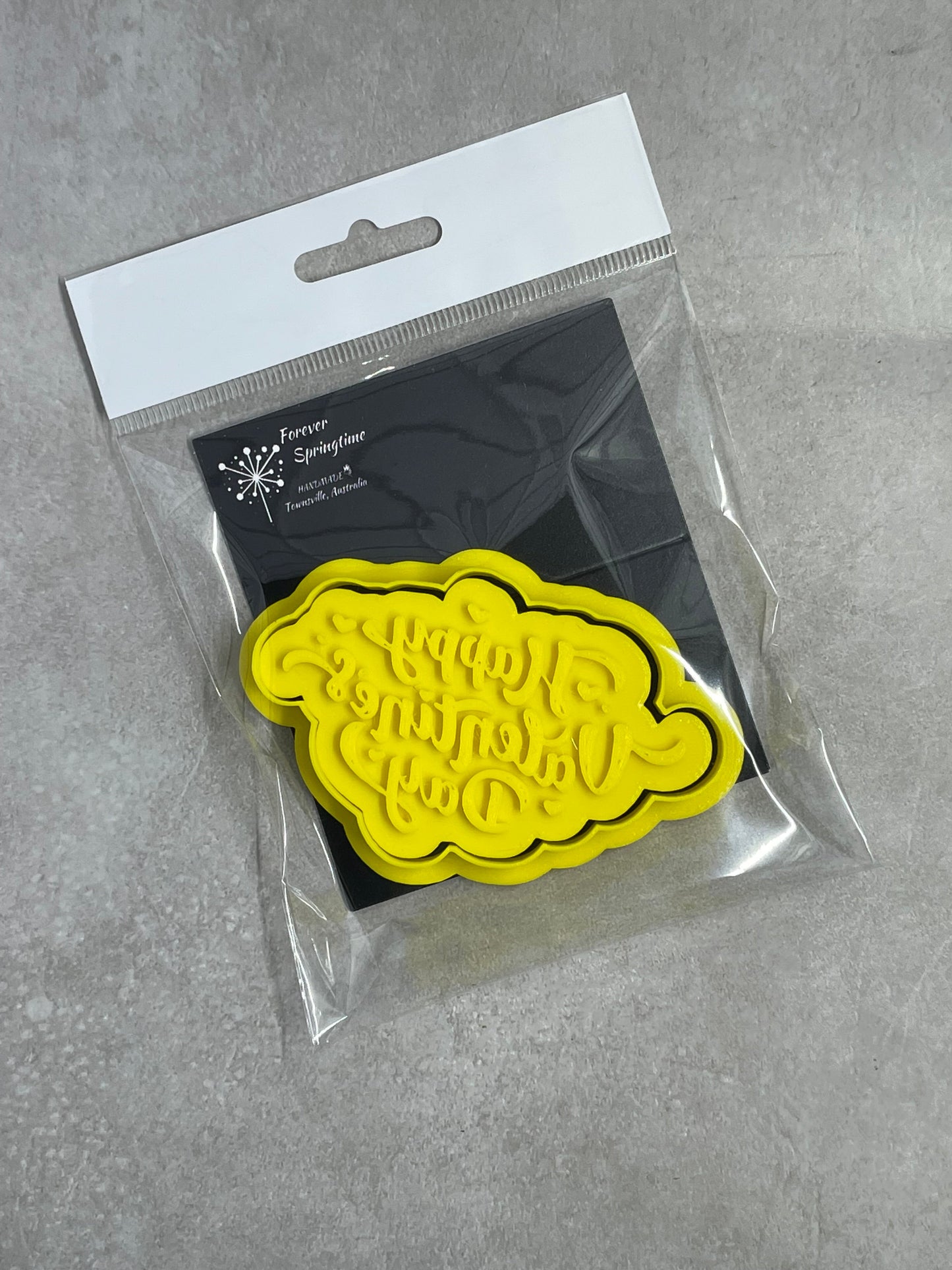 Love HAPPY VALENTINES DAY Cookie Cutter and Embosser Stamp for Fondant / Polymer Clay / Clay / Plasticine