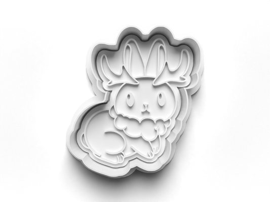 Cryptid Jackalope Creature Cutter and Embossing Stamp: Art, Baking, Craft