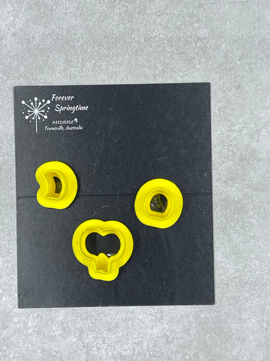 Ping pong paddle Cutters (set of 3): Art, Baking, Craft