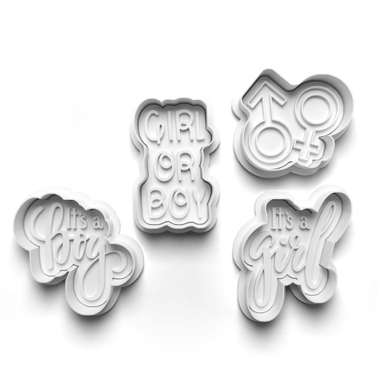 It's a girl Cookie Cutter and Embosser Stamp: Art; Baking; Craft