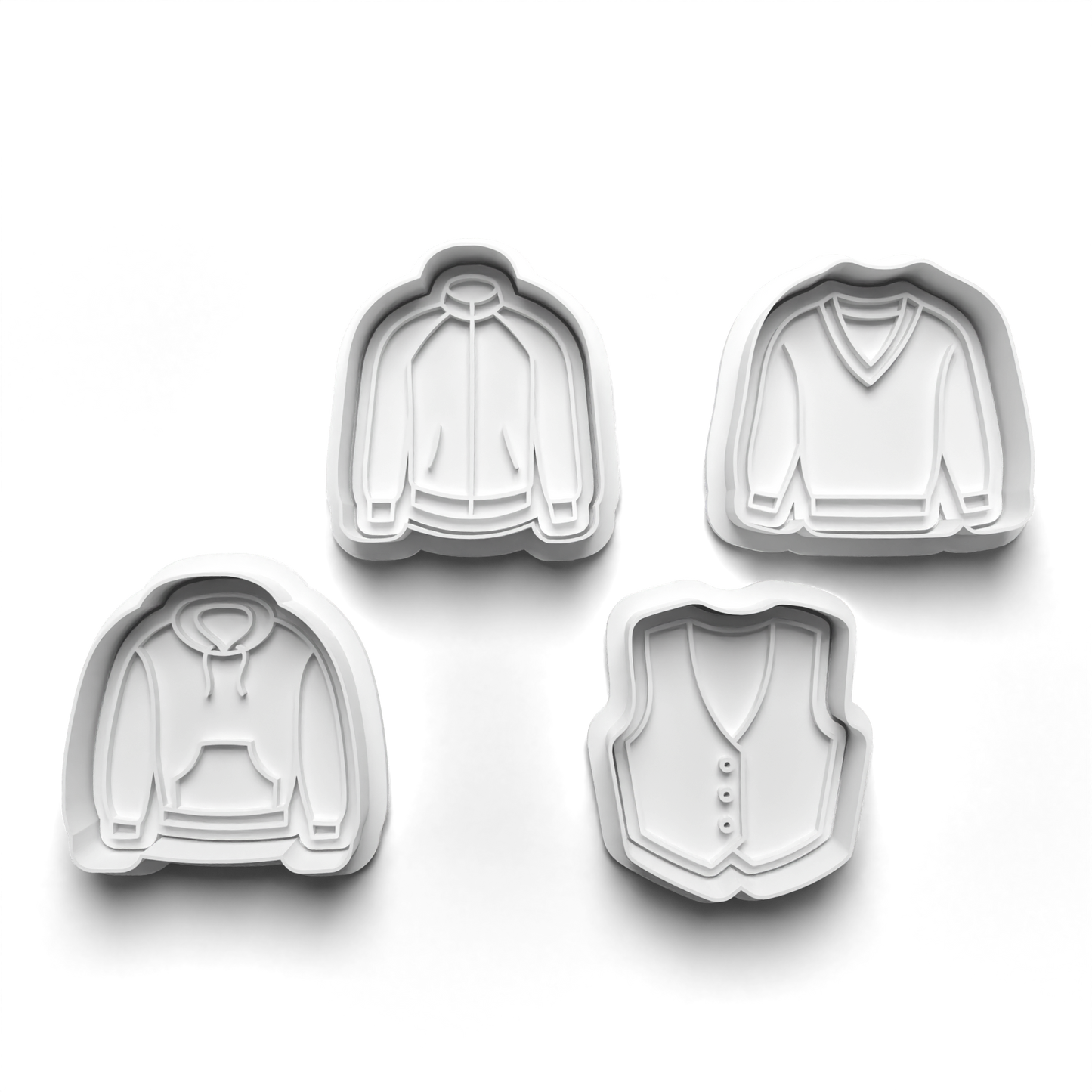 Zipper jumper (clothing) Cutter and Embosser Stamp: Art, Baking, Craft