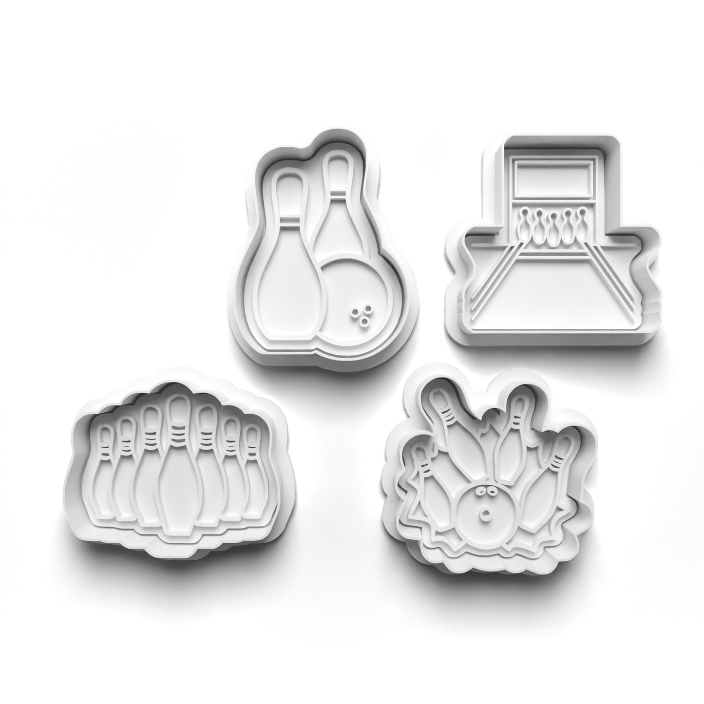 Ten Pin (STRIKE) Bowling Cutter/Embosser Stamp: Art, Baking, Craft