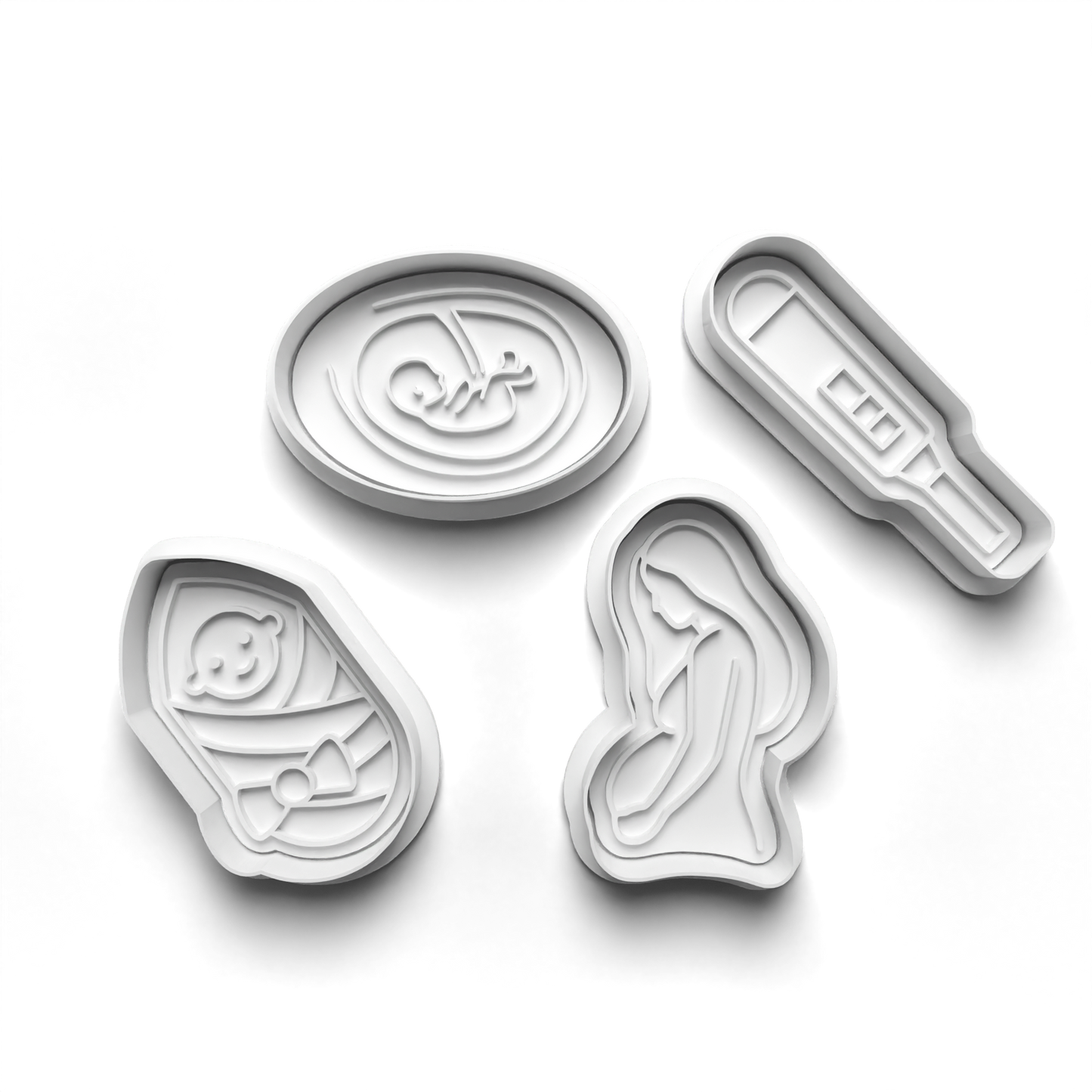 Pregnant Mum Cutter and Embosser Stamp: Art, Baking, Craft