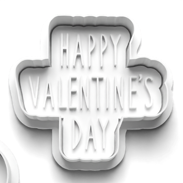 Love VALENTINES DAY Cookie Cutter and Embosser Stamp for Fondant / Polymer Clay / Clay / Plasticine
