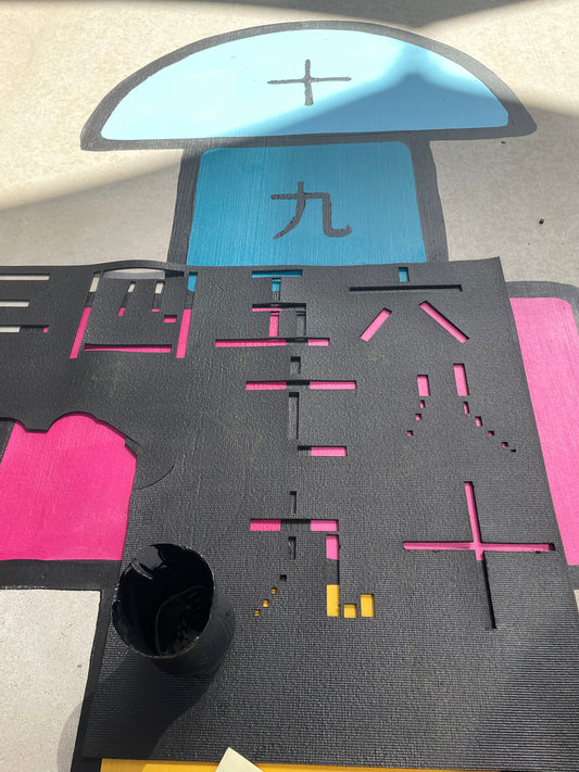 Hopscotch (pick a language) - Outdoor paint installation