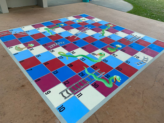 Snakes and Ladders - Outdoor paint installation
