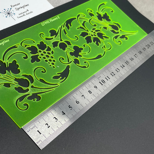 FLOWERS 'E' Stencil | Australian made