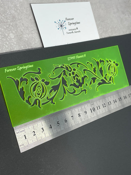 FLOWERS 'H' Stencil | Australian made