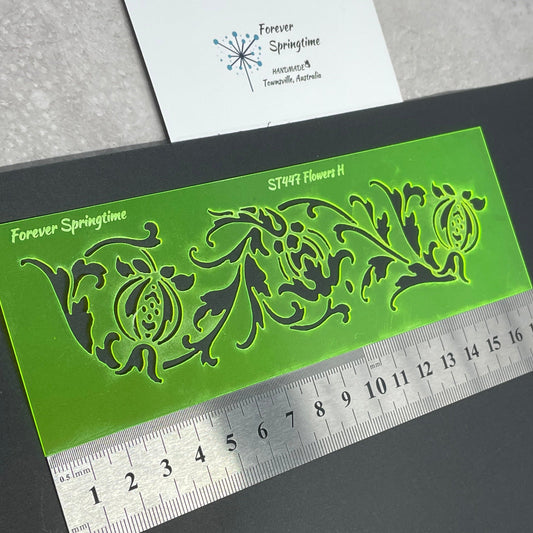 FLOWERS 'H' Stencil | Australian made