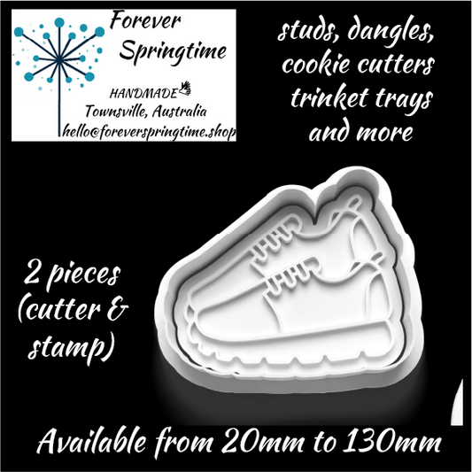 Tennis Shoes Cutter and Embosser Stamp: Art, Baking, Craft