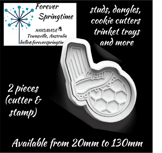Soccer / football Cutter and Embosser Stamp: Art, Baking, Craft