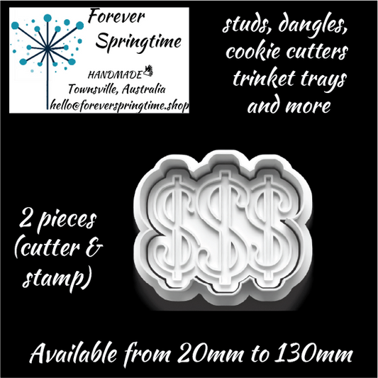 Money $$ Cutter and Embosser Stamp: Art, Baking, Craft