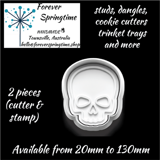 Monster Truck Skull Cutter and Embosser Stamp: Art, Baking, Craft