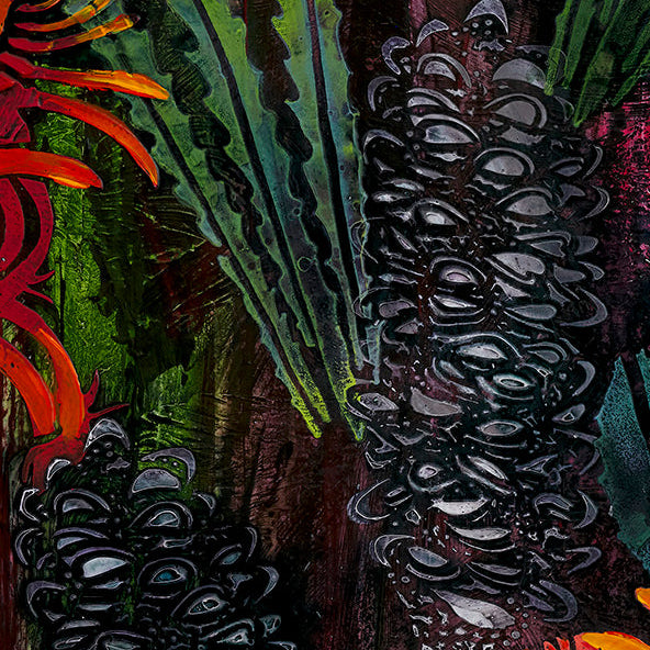 Kangaroo Paw Negative Stencil by De Gillett Cox (F-KAN-001)